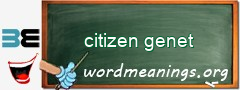 WordMeaning blackboard for citizen genet